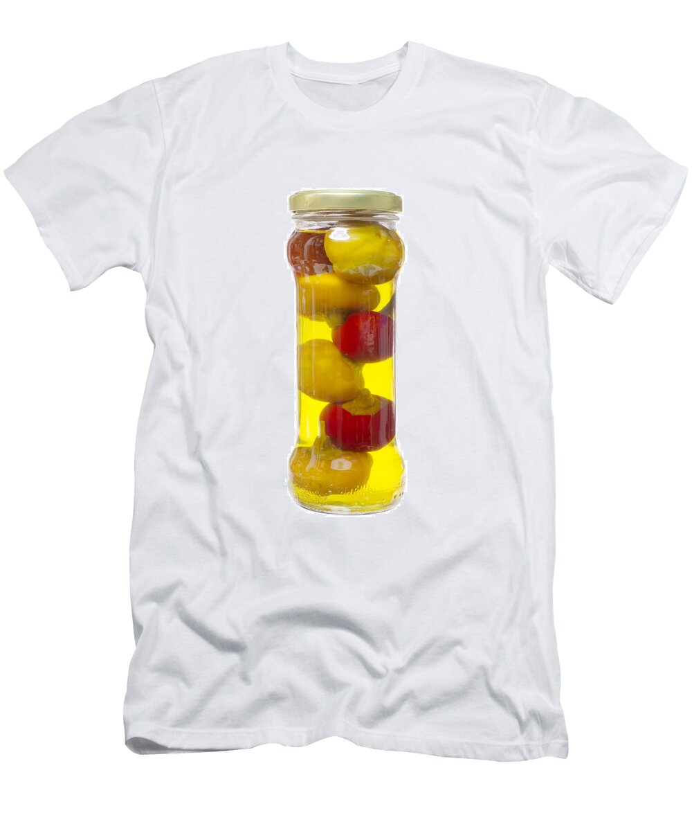 Glass Jar of Whole Cherry Peppers Donald Erickson T-Shirt