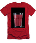 Glass with Strawberry Cocktail on Black Background B D S T-Shirt
