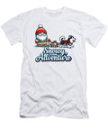 Gnome and Husky Winter Adventure Michael Moriarty T-Shirt