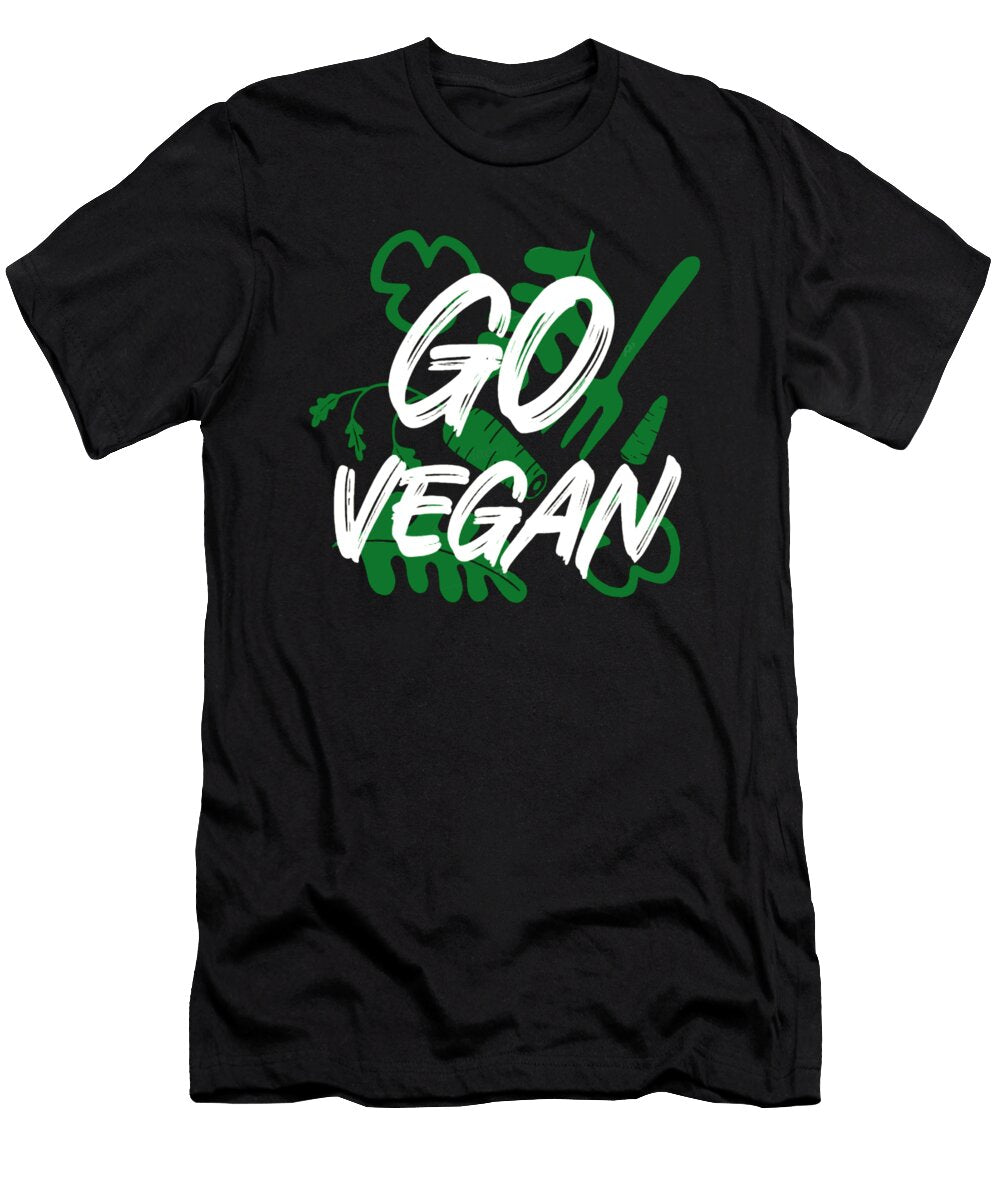 Go Vegan Gift for Vegetarian Lovers Green Food Fancy Lifestyle Art T-Shirt