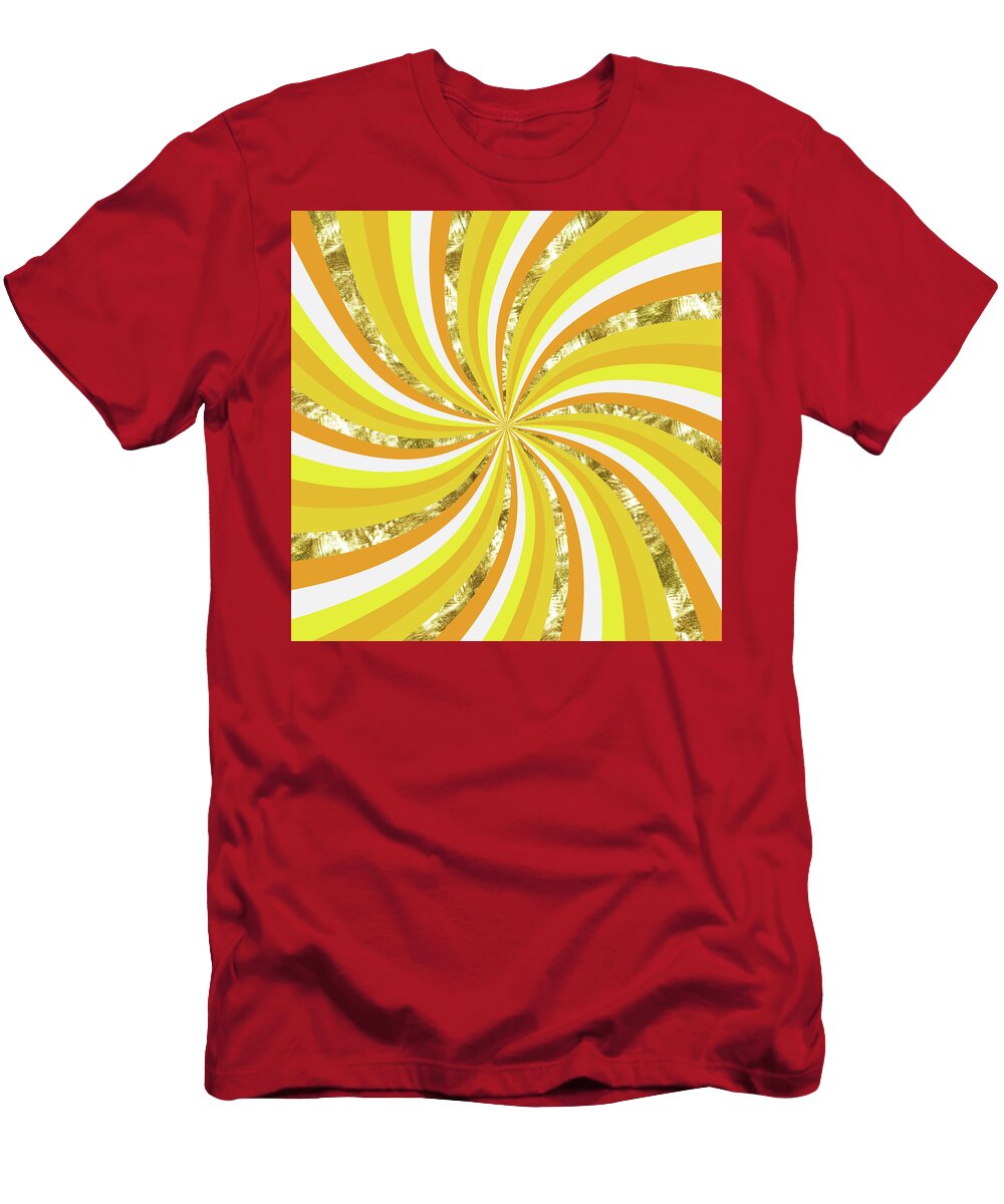Golden Lemonade Whimsy Pattern Thursina T-Shirt