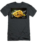 Golden Pasta Artfully Twisted on a Dark Textured Background Olfactoart Studio T-Shirt