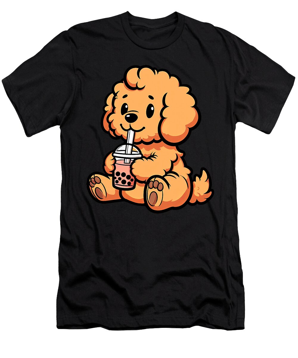 Goldendoodle Bubble Tea Dog Funny Boba Yah Lishr T-Shirt