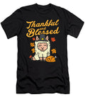 Good Thankful Blessed Pilgrim Llama Turkey Thanksgiving Alpaca Retro Ezone Prints T-Shirt