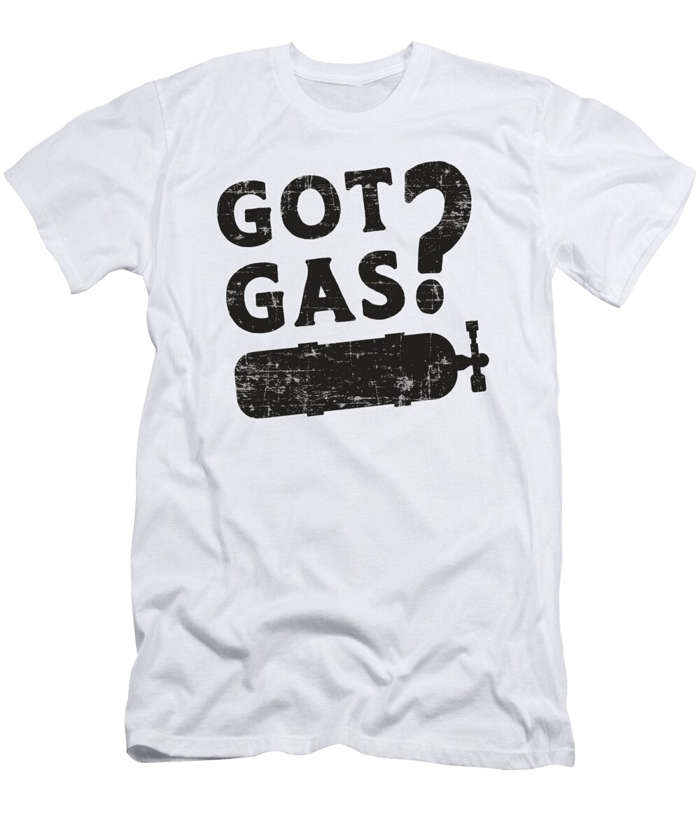 Got Gas Scuba Diving Diver Ocean Deep Sea Water Tshirtconcepts Marvin Poppe T-Shirt