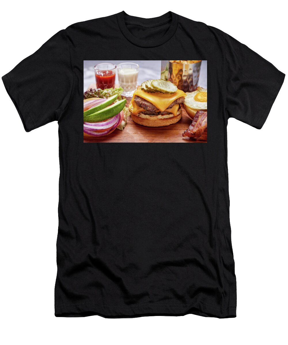 Gourmet Burger with Sides Cris J Duncan T-Shirt