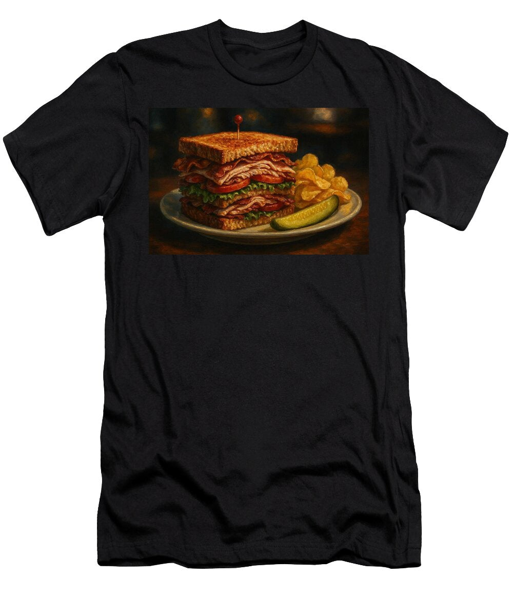 Gourmet Sandwich with Chips and Pickle James Spears T-Shirt
