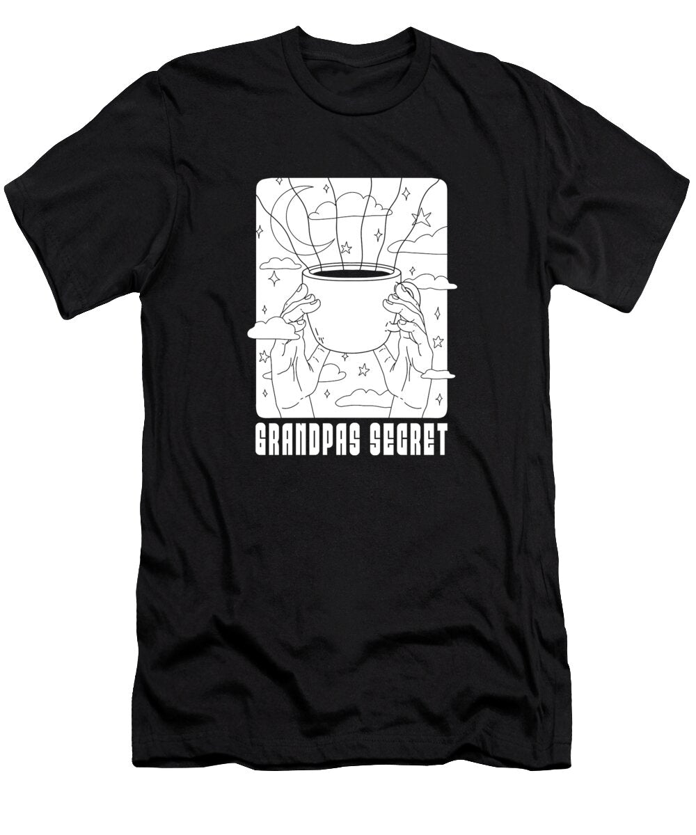 Grandpas Secret Roasting Barista Cafe Roaster Coffee Wine Crazy Squirrel T-Shirt