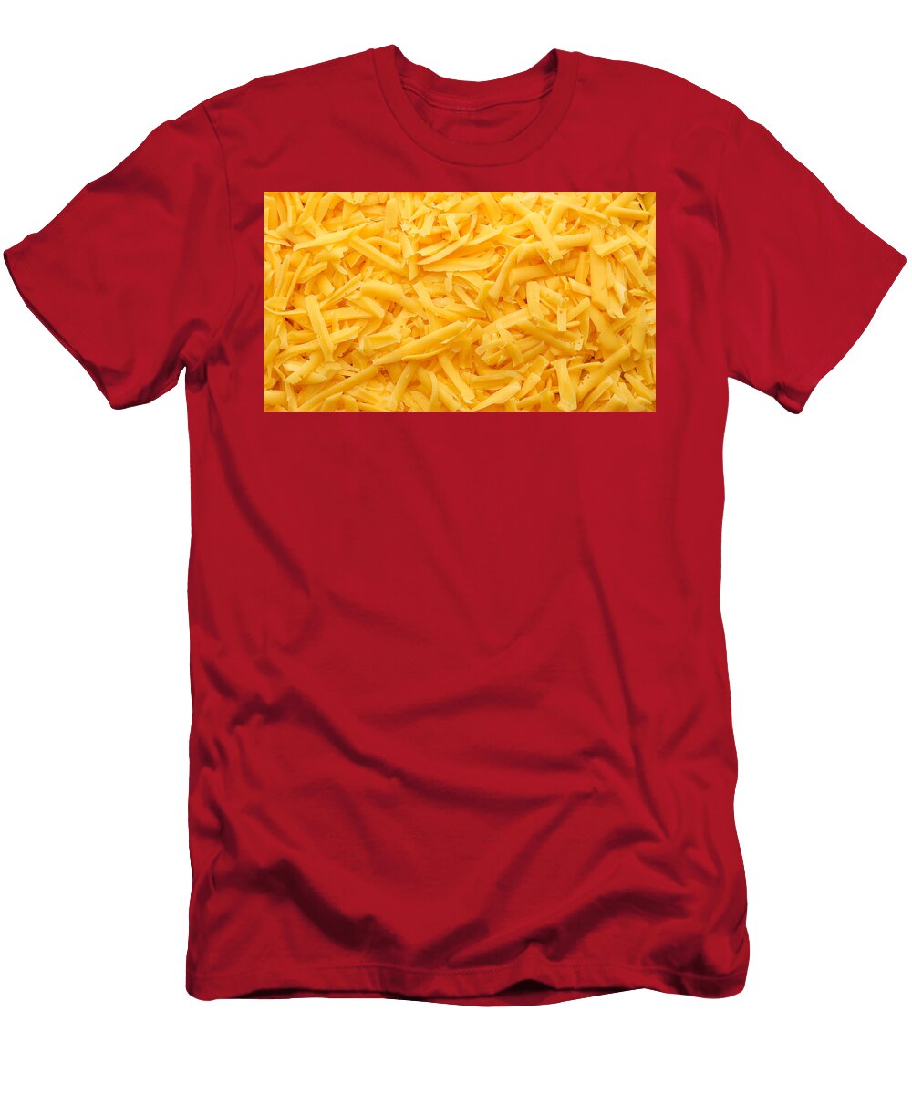 Grated Cheddar Cheese Top View Julien T-Shirt