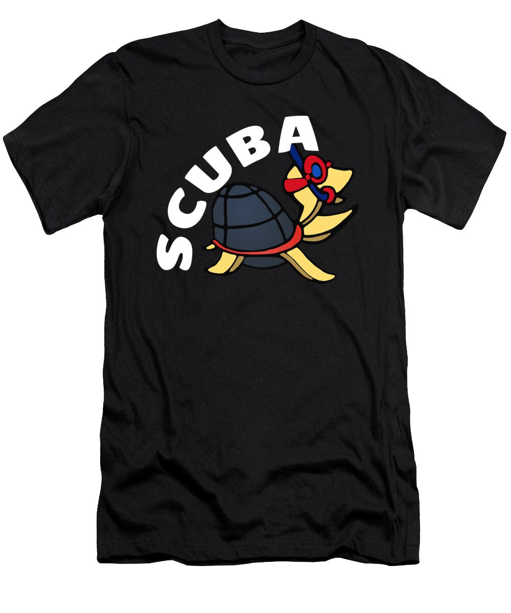 Great Scuba Diving Ocean Diver Cute Turtle Thomas Larch T-Shirt