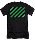 Green and Black Diagonal Stripe Pattern Petite Pattern Minimal Graphic Designs T-Shirt