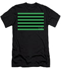 Green and Black Horizontal Stripe Pattern Petite Pattern Minimal Graphic Designs T-Shirt