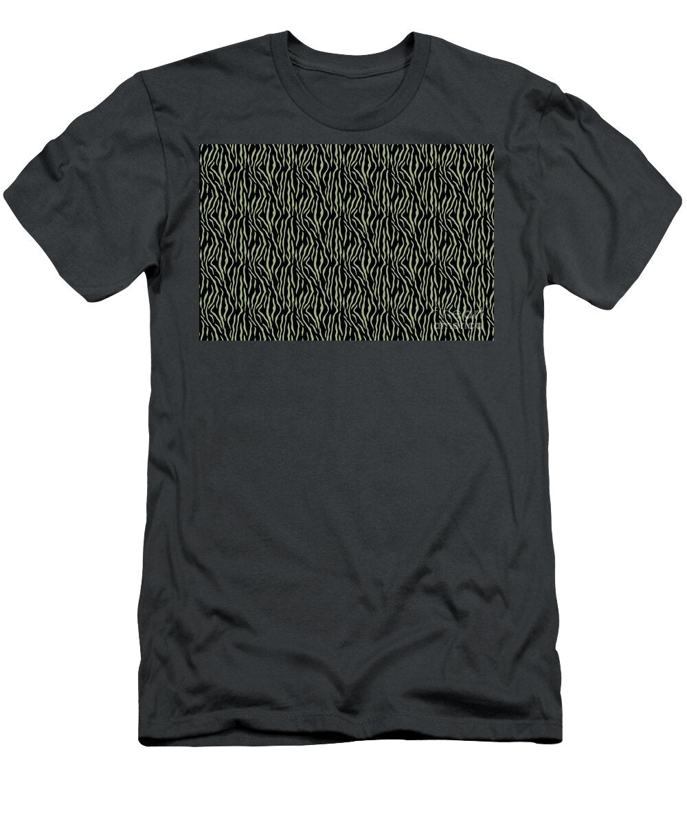 Green and Black Tiger Stripes Pattern Petite Pattern Minimal Graphic Designs T-Shirt