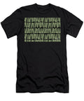 Green and Black Vertical Dash Stripe Line Pattern Petite Pattern Minimal Graphic Designs T-Shirt