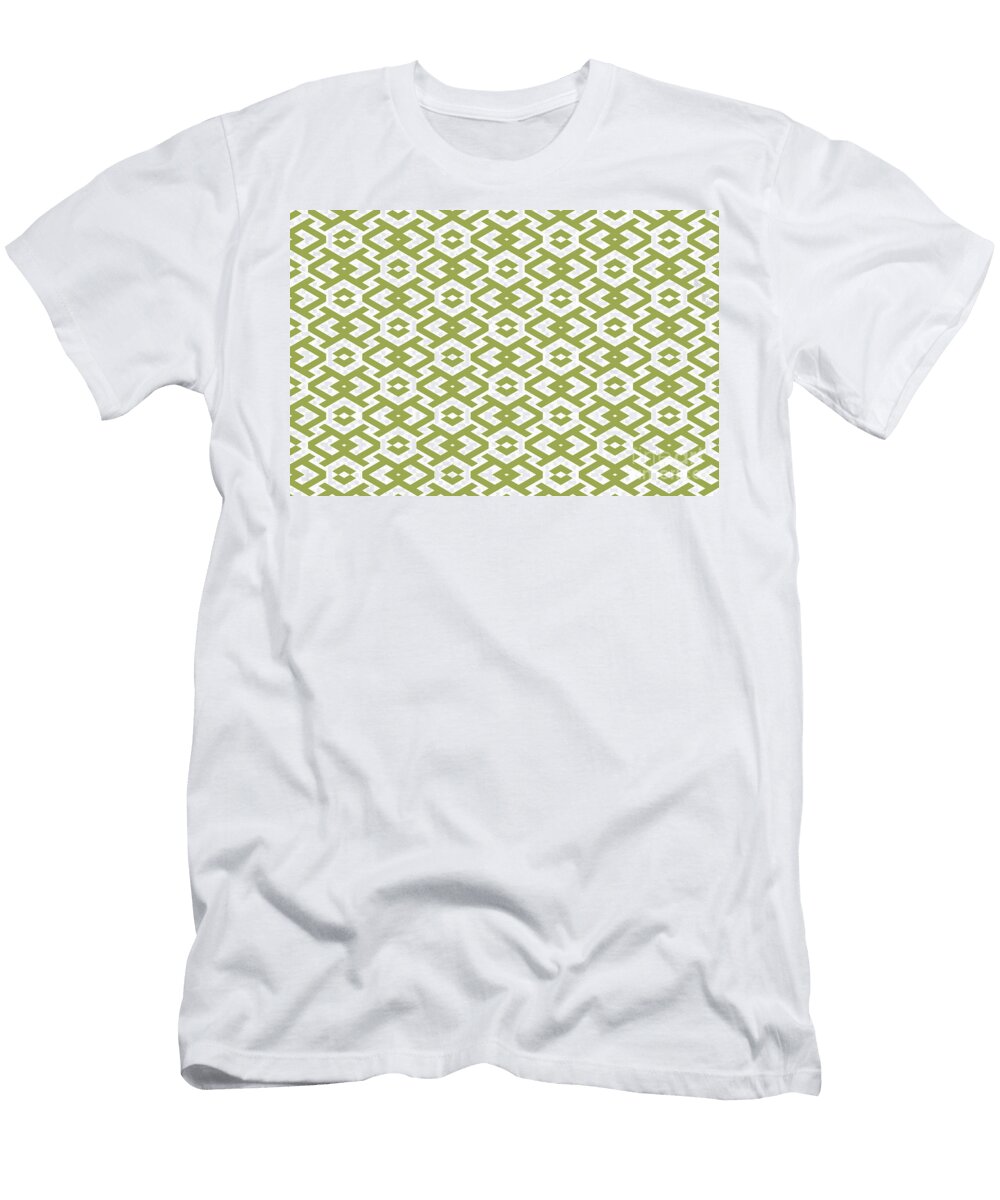 Green and White Art Decor Geometric Shape Pattern Petite Pattern Minimal Graphic Designs T-Shirt