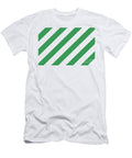 Green and White Diagonal Stripe Pattern Petite Pattern Minimal Graphic Designs T-Shirt