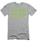 Green and White Grunge Vertical Stripe Pattern Petite Pattern Minimal Graphic Designs T-Shirt