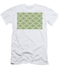 Green and White Ornamental Shape Pattern 3 Petite Pattern Minimal Graphic Designs T-Shirt