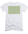 Green and White Tessellation Line Pattern 14 Petite Pattern Minimal Graphic Designs T-Shirt