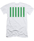 Green and White Vertical Stripe Pattern Petite Pattern Minimal Graphic Designs T-Shirt