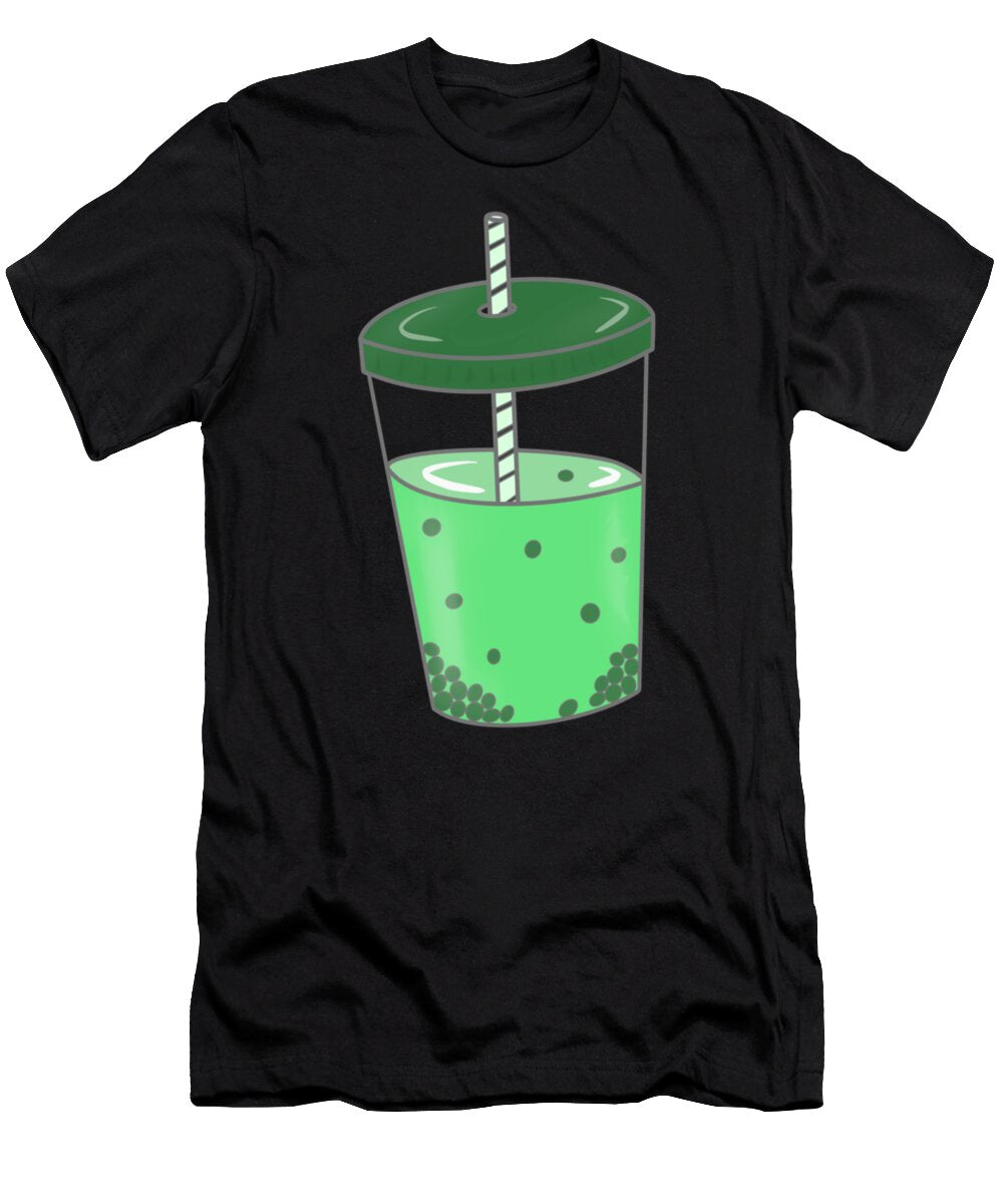 Green Boba Digital Doodle Family Family Helena Hill T-Shirt