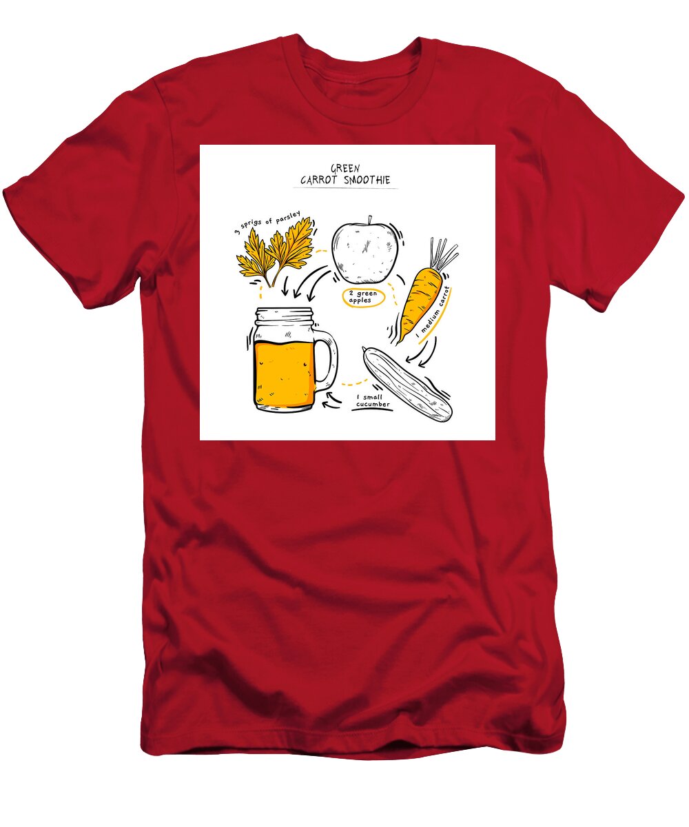 Green Carrot Smoothie Recipe Info Eats T-Shirt