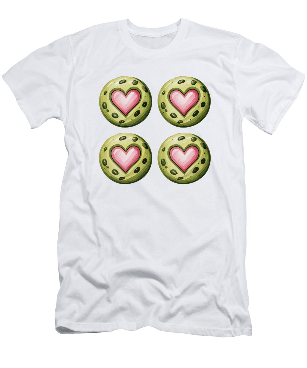 Green Heart Buttons Joanna Redesiuk T-Shirt