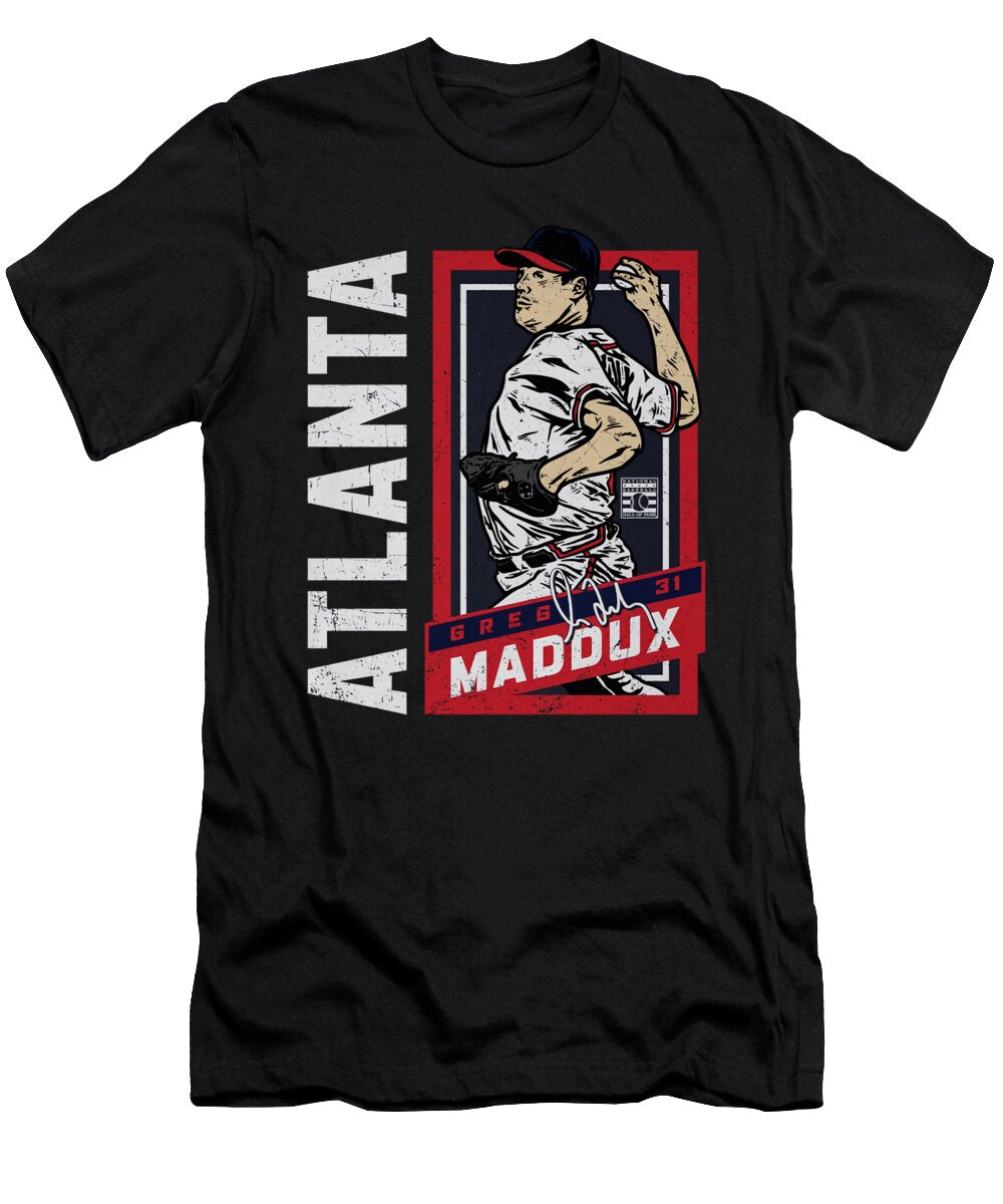 Greg Maddux Atlanta Sports Card Ihsan Sirin T-Shirt