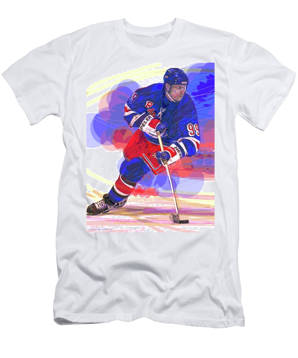 Gretzky 99 New York Rangers David Lloyd Glover T-Shirt