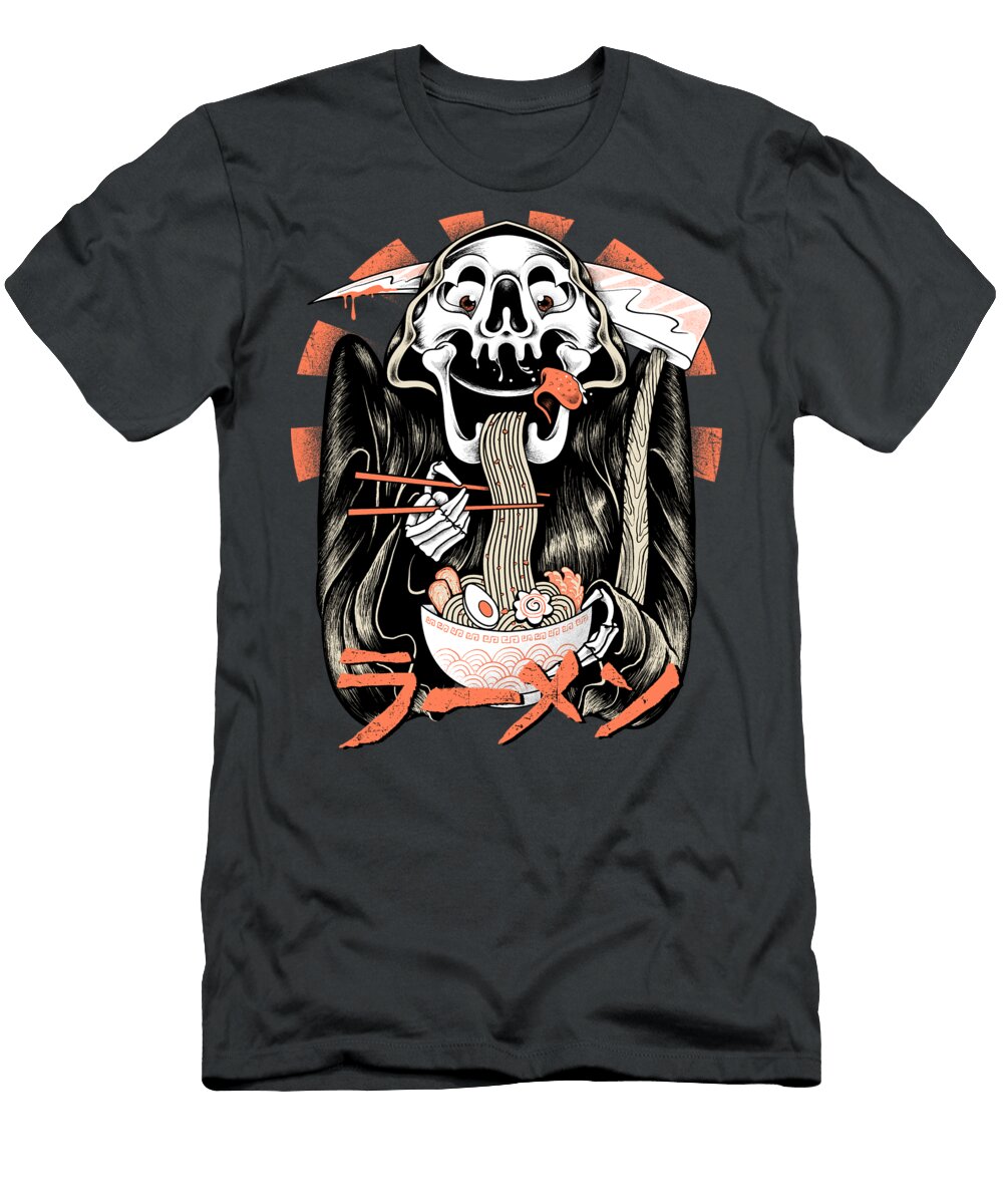 Grim Reaper Love Ramen Quilimo Studio T-Shirt