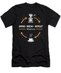 Grind Brew Repeat Coffee Ritual Moon T-Shirt