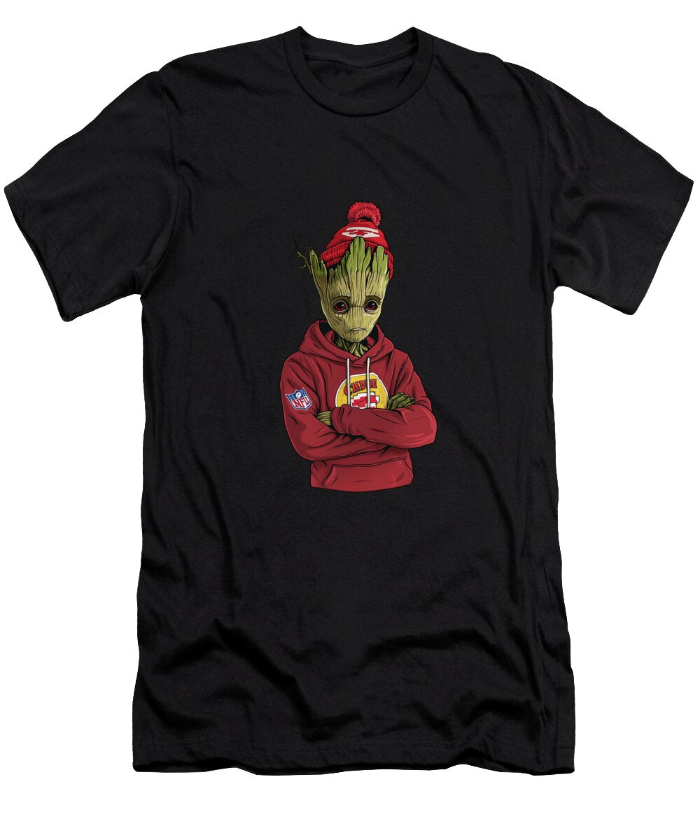 Groot Vs Chiefs Logo Banner Battle Bravado Mizorey T-Shirt