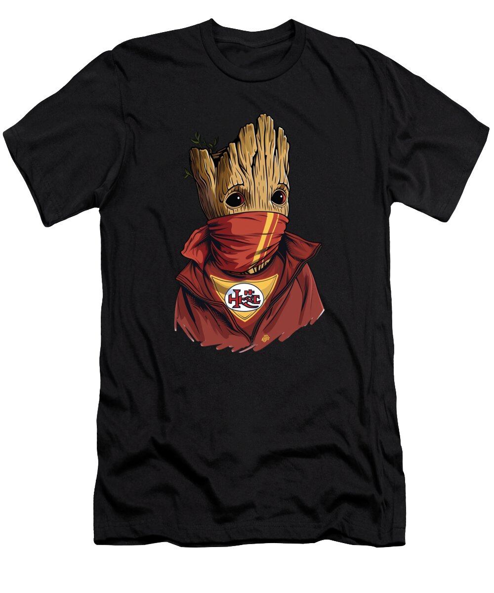 Groot Vs Chiefs Logo Bold Badge Brawl Mizorey T-Shirt