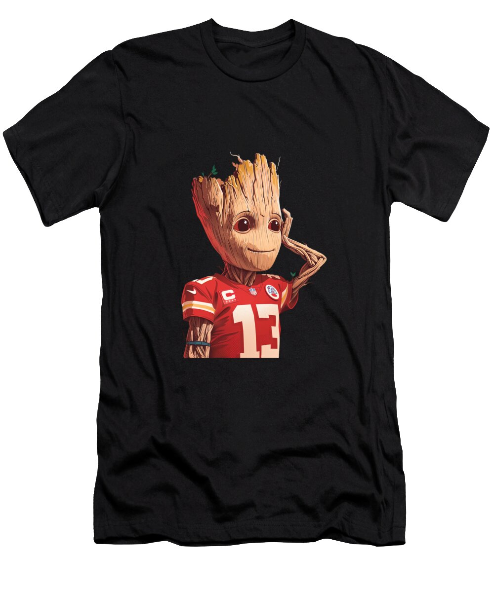 Groot Vs Chiefs Logo Chiefs Challenge Coming Mizorey T-Shirt