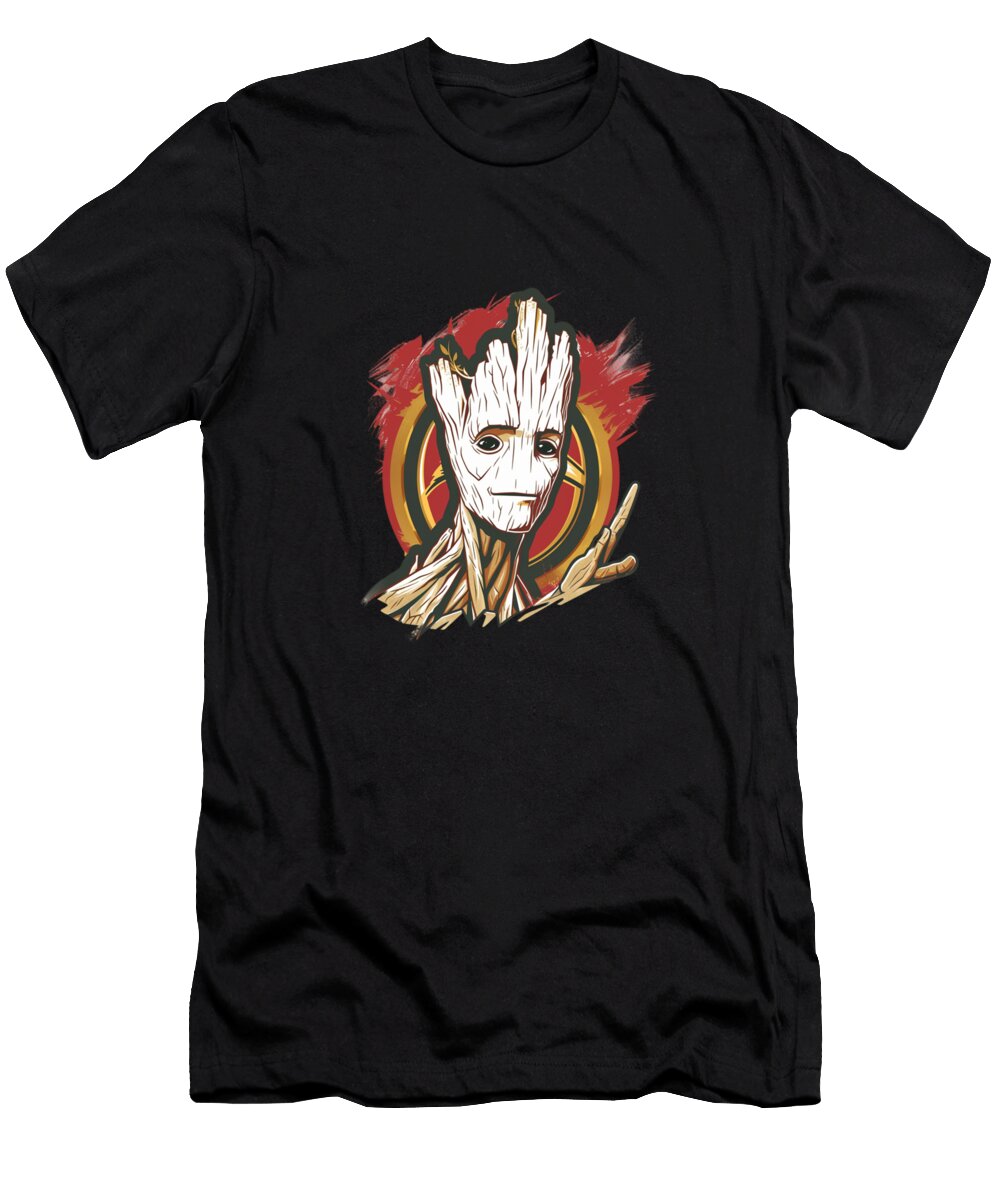 Groot Vs Chiefs Logo Chiefs Cosmic Counterpart Mizorey T-Shirt
