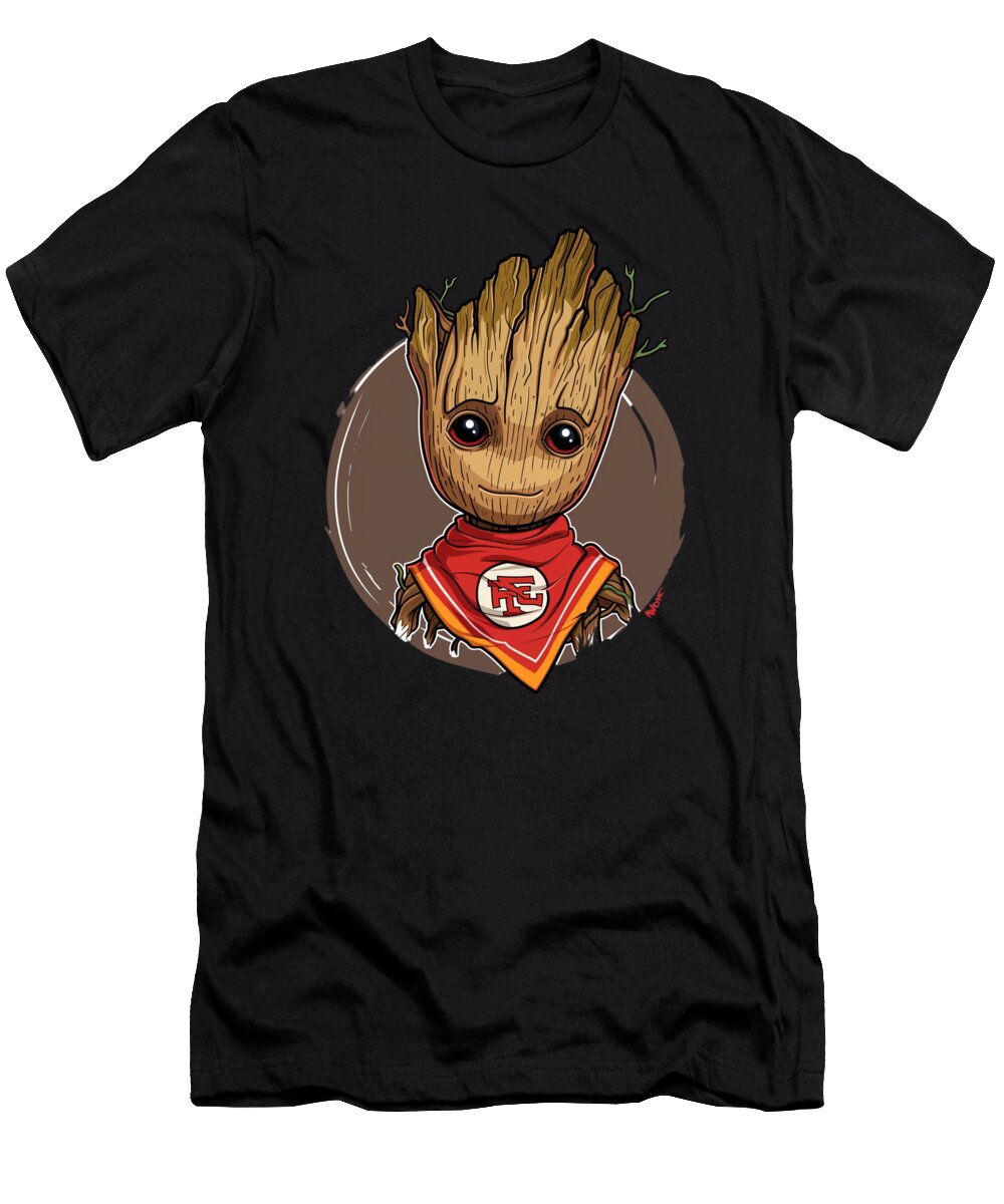 Groot Vs Chiefs Logo Crest Clash Countdown Mizorey T-Shirt
