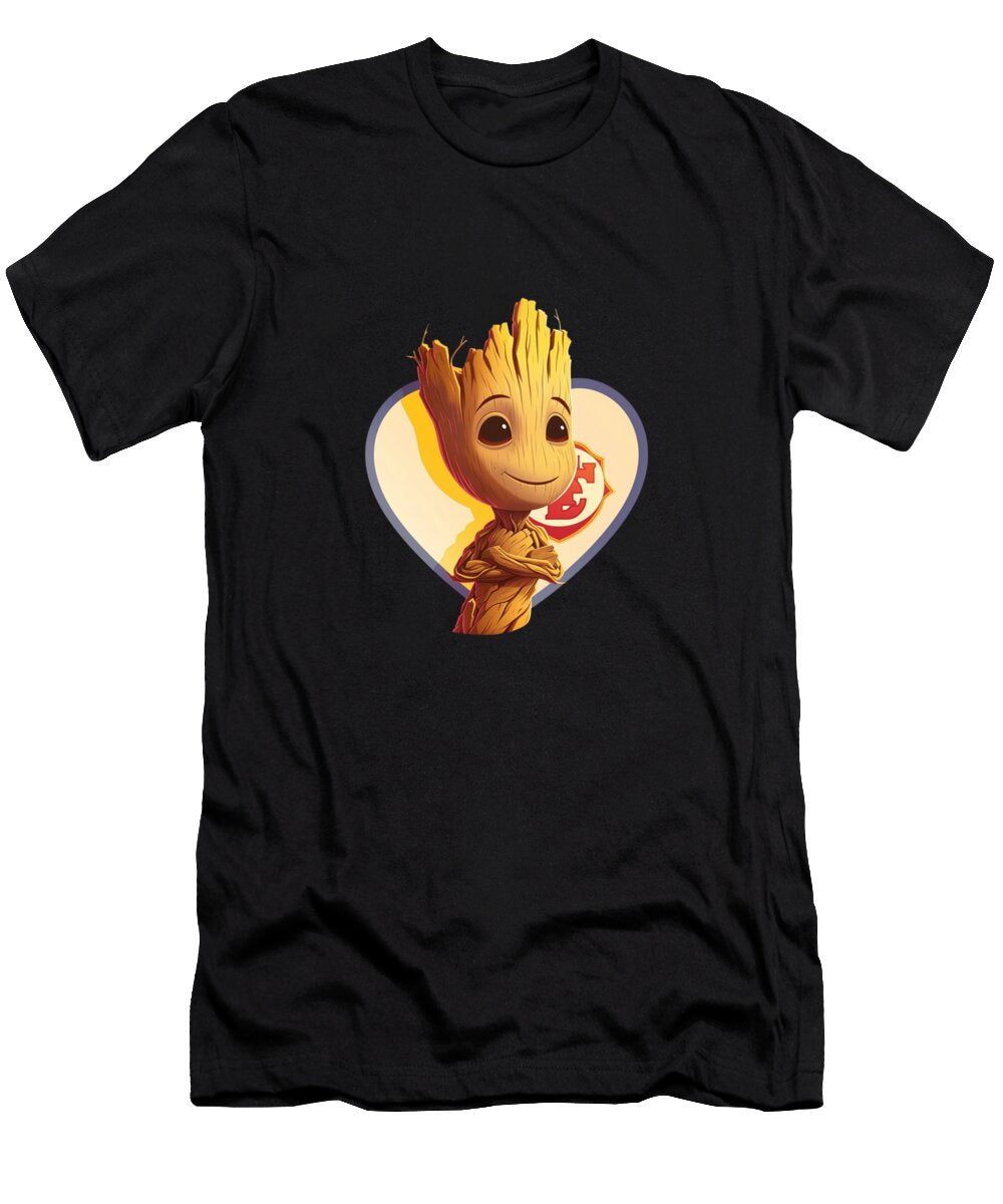 Groot Vs Chiefs Logo Figures Face Off Mizorey T-Shirt