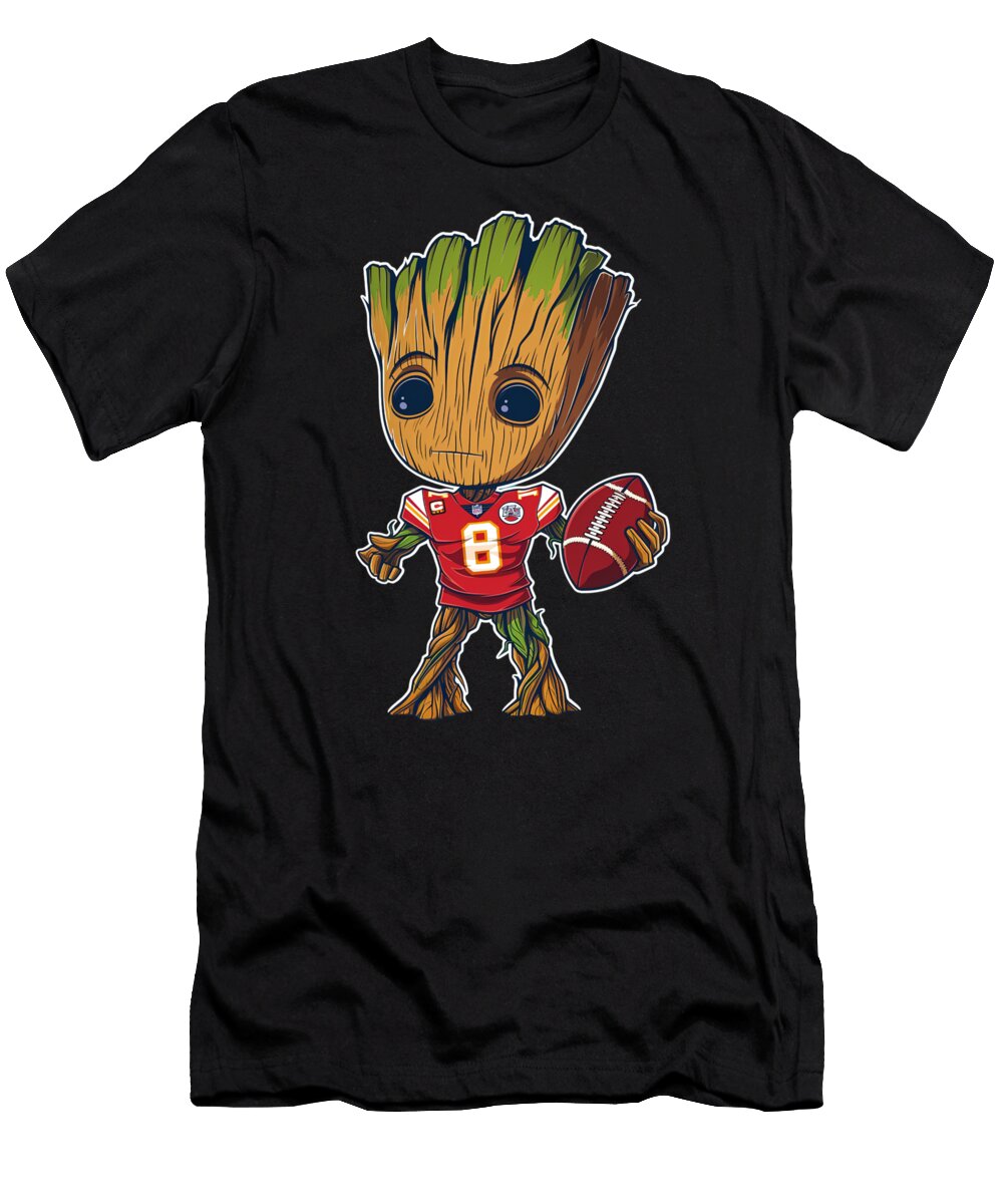Groot Vs Chiefs Logo Figures Faceoff Football Mizorey T-Shirt