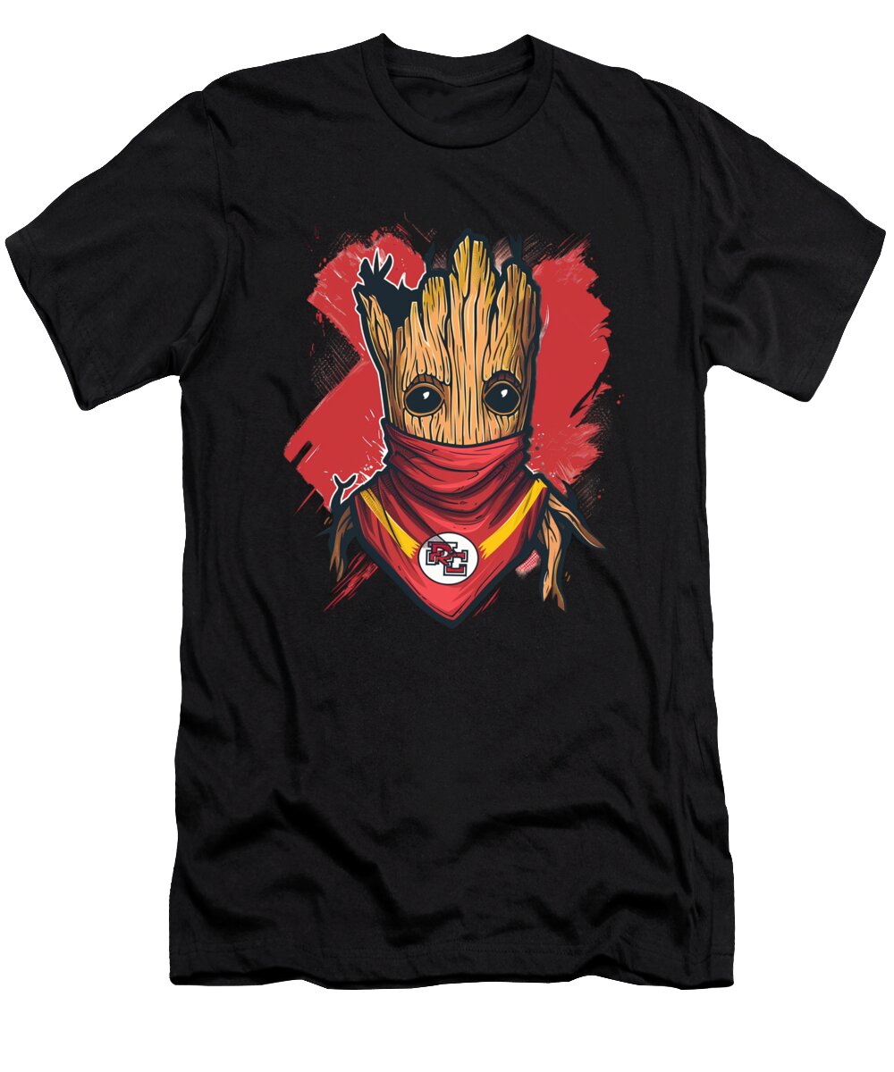Groot Vs Chiefs Logo Hallmark Heroes Hustle Mizorey T-Shirt