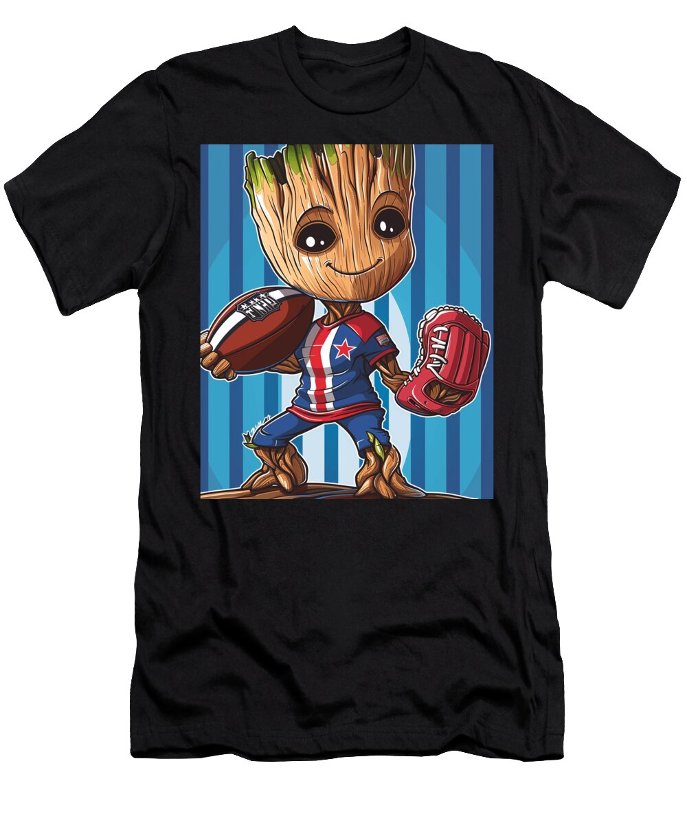Groot Vs Minnesota Twins Clash of Titans in MLB Rush T-Shirt