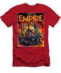 Group Portrait of Costumed Figures on Burning Background Matcha Coffe T-Shirt