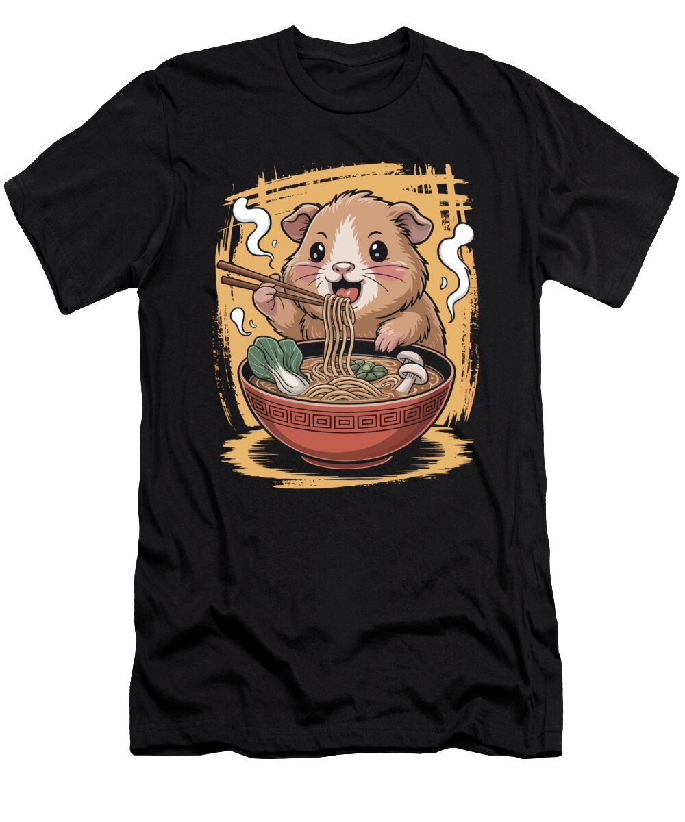 Guinea Pig Eating Ramen Joanna Redesiuk T-Shirt
