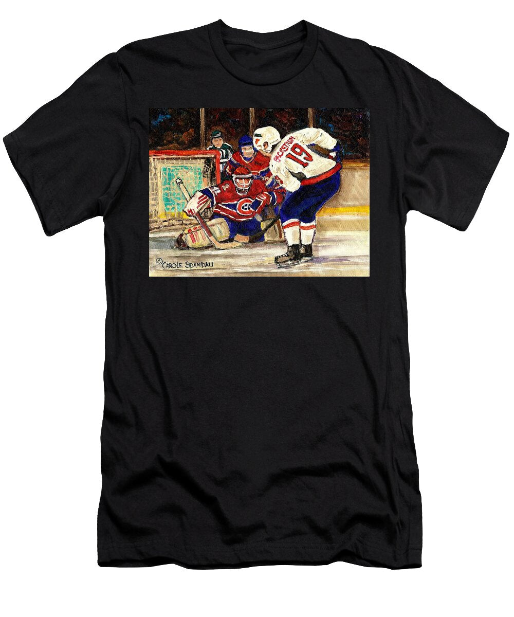 Halak Blocks Backstrom in Stanley Cup Playoffs 2010 Carole Spandau T-Shirt