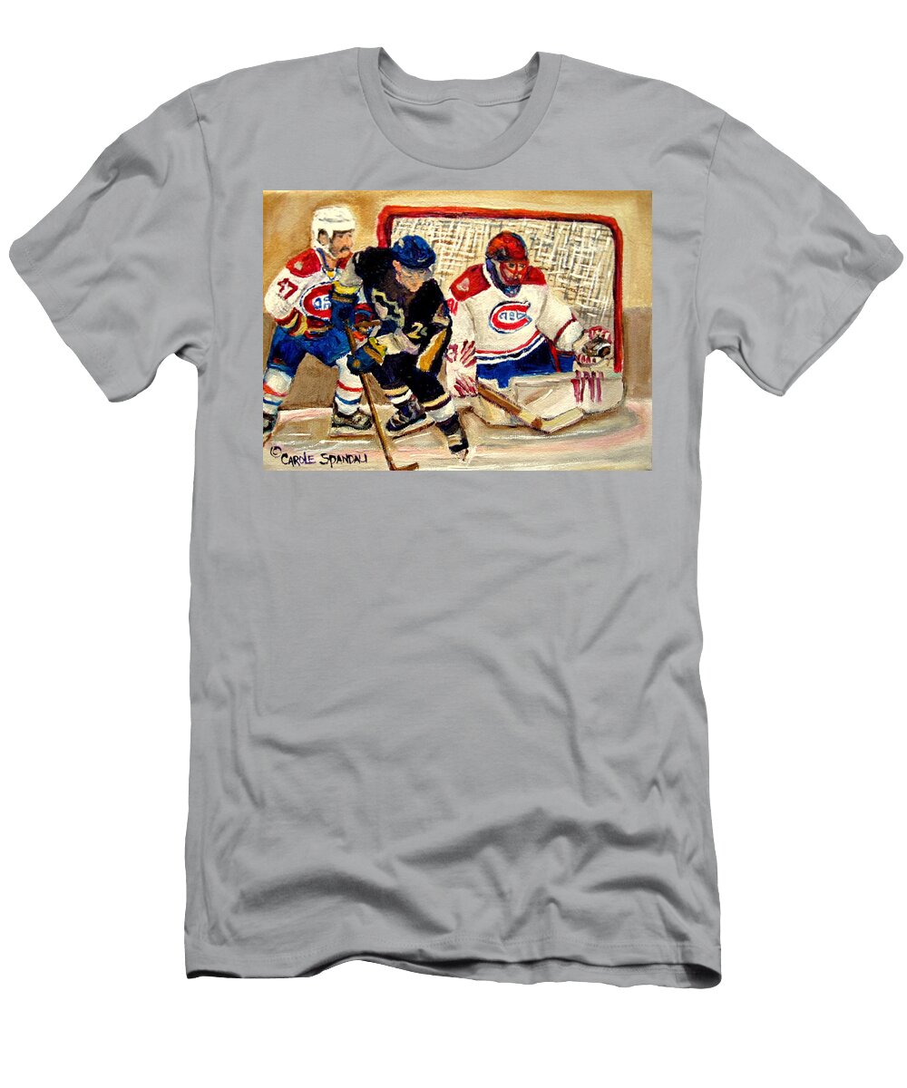 Halak Catches the Puck Stanley Cup Playoffs 2010 Carole Spandau T-Shirt