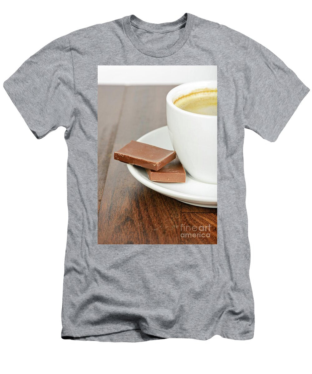 Half Cup of Coffee with Chocolate on Table Beautiful Things T-Shirt