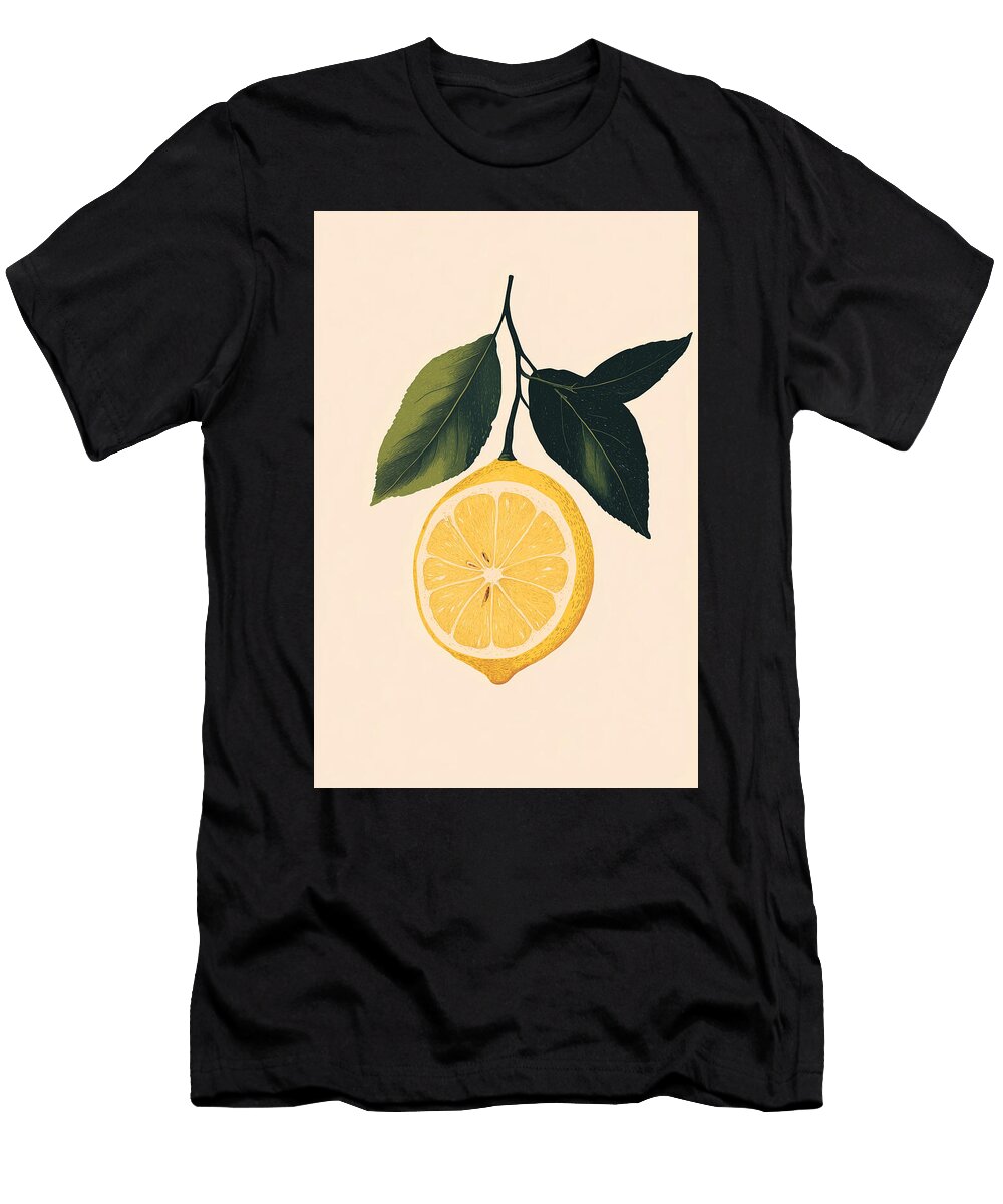 Half Lemon with Leaves on a Branch Malesdev Pope T-Shirt