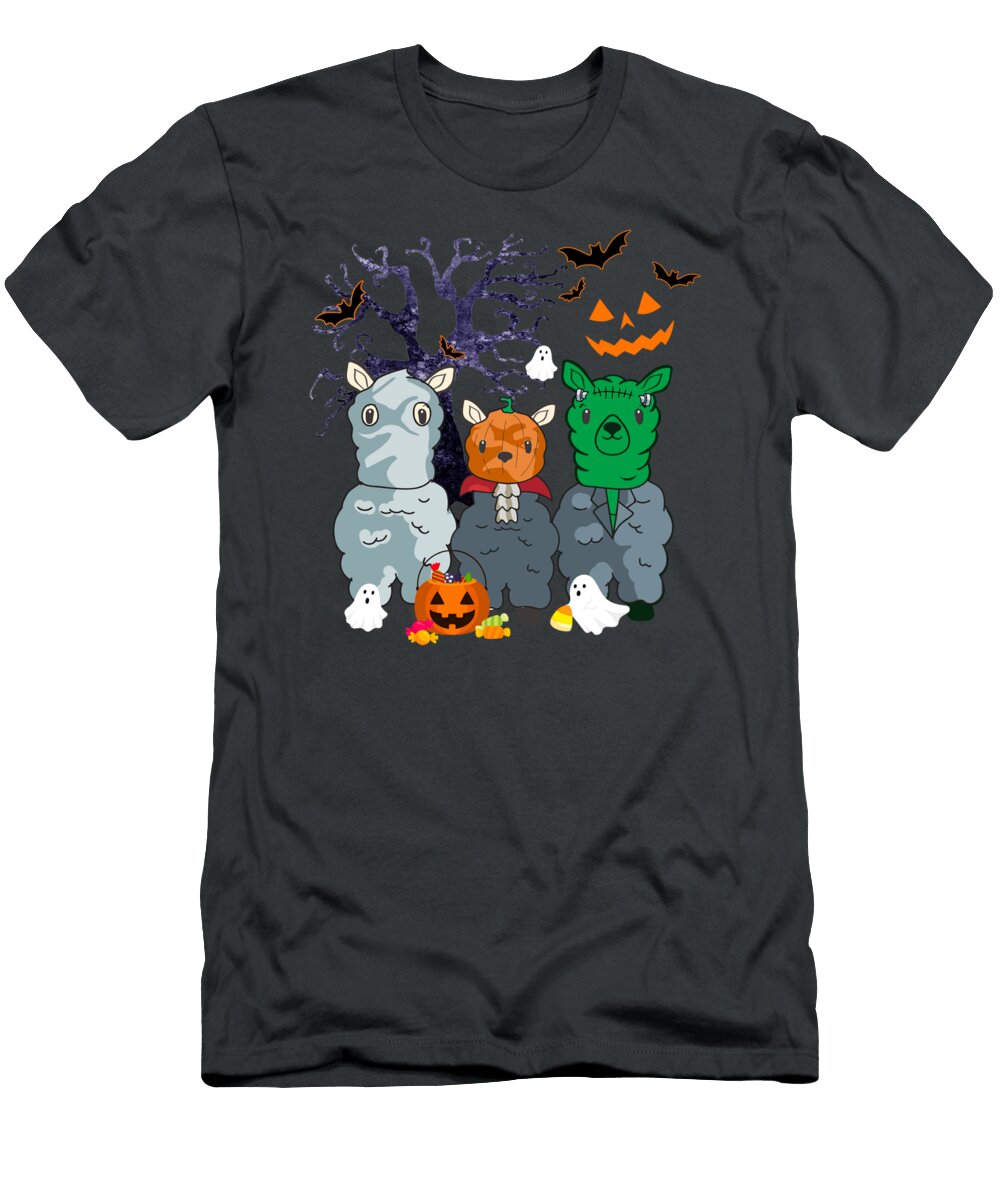 Halloween Llama Witch Cute Llama Lovers May Margaret T-Shirt