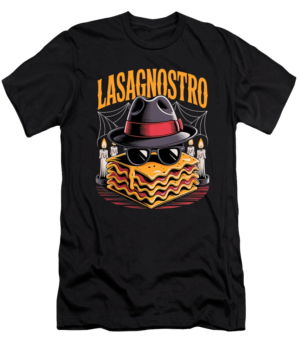 Halloween Pasta Meme Mafia Parody Funny Lasagna Studi Alex T-Shirt