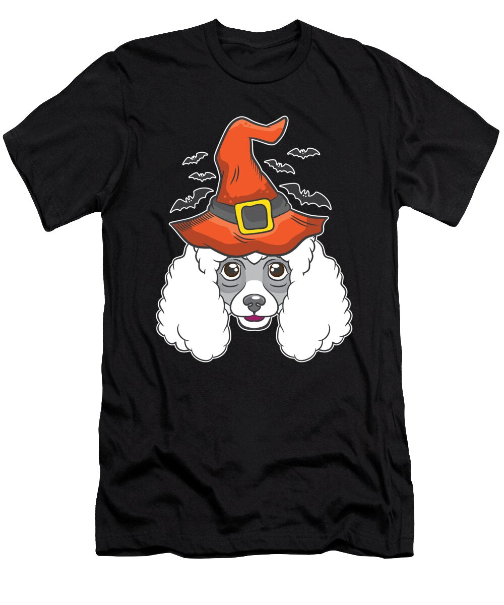 Halloween Witch Poodle Dog Costume Gift Haselshirt T-Shirt