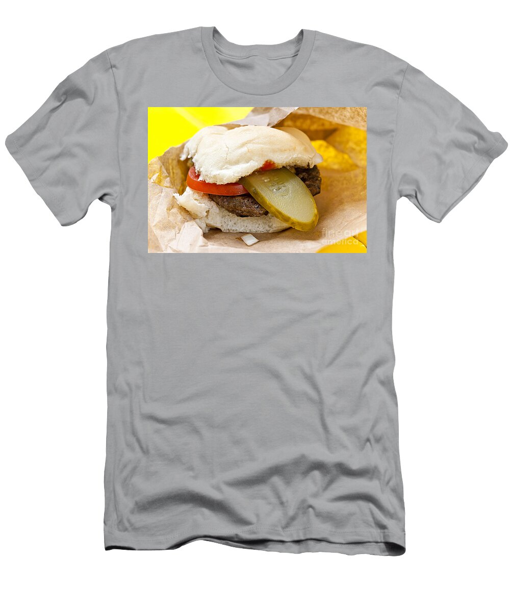 Hamburger with Pickle and Tomato Elena Elisseeva T-Shirt
